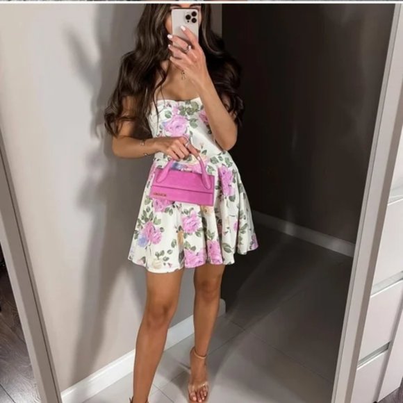 NWT Zara Floral Corset Bustier Dress size S - Picture 11 of 16